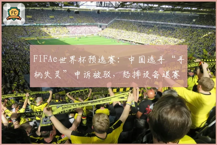 FIFAe世界杯预选赛：中国选手“手柄失灵”申诉被驳，怒摔设备退赛
